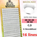 MASSCAKU 16lines Pre-made Russian Eyelash Extensions