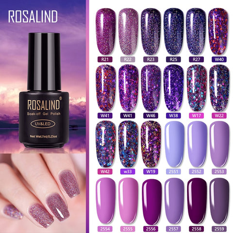 ROSALIND Gel Polish Set Top-Base Coat/Semi Permanent Primer(b)