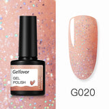 GELFAVOR Gel Nail Polish Glitter/Base-Top coat