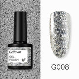 GELFAVOR Gel Nail Polish Glitter/Base-Top coat