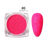LILYCUTE 1 Box Sugar Nail Glitter Powder