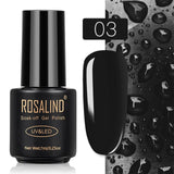 ROSALIND Gel Polish Set Top-Base Coat/Semi Permanent Primer(b)