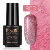 ROSALIND Gel Polish Set Top-Base Coat/Semi Permanent Primer(b)