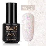 ROSALIND Gel Polish Set Top-Base Coat/Semi Permanent Primer(b)