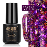 ROSALIND Gel Polish Set Top-Base Coat/Semi Permanent Primer(b)