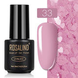 ROSALIND Gel Polish Set Top-Base Coat/Semi Permanent Primer(b)
