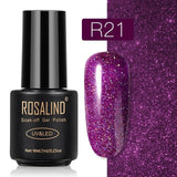 ROSALIND Gel Polish Set Top-Base Coat/Semi Permanent Primer(b)