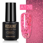 ROSALIND Gel Polish Set Top-Base Coat/Semi Permanent Primer(b)