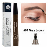 LULAA Waterproof Eyebrow Pen  4 Fork Tip